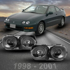 Headlights For 1998-2001 Acura Integra Projector Halo Headlamps PAIR US STOCK picture
