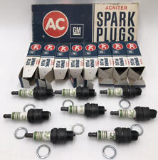 NOS AC R46 (Pack 8) Spark Plugs 5569994 Corvette W/Green Rings ACNITER Made USA picture