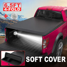 6.5FT Bed Truck Tonneau Cover For 2015-2022 FORD F150 SUPER CREW CAB 4-FOLD picture