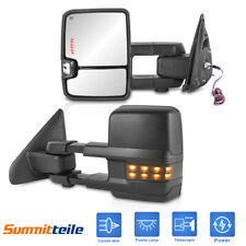 2PCS Power Heated Tow Mirrors Amber Running light For 2002-2008 Dodge Ram 1500 picture