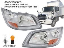 For 2006 - 2020 Hino 238 258 268 338 165 185 Headlight with Bulb Pair picture