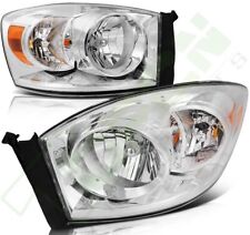 Headlights For 2006-2009 Dodge Ram Front Left + Right Sides Pair Clear Lens picture