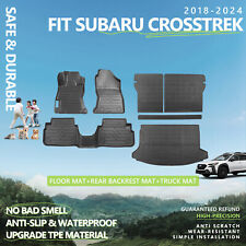 For 2018-2024 Subaru Crosstrek/XV Anti-Slip Cargo Liners Trunk Mat Backrest Mats picture