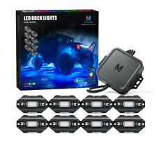MICTUNING C1 RGBW 8 Pods LED Rock Lights Offroad Lamp Underglow Neon Lights Kit picture