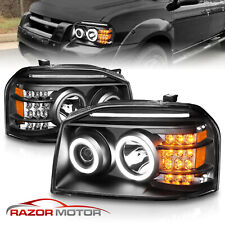 For 2001 2002 2003 2004 Frontier LED Halo Projector Headlights Pair picture