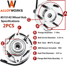 2x Front Wheel Hub Bearing Fits Ford F-150 Expedition Lincoln Navigator 5.0L picture