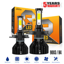 2-SIDE H4 9003 LED Headlight Bulbs Conversion Kit High Low Beam 6500K White 2PCS picture