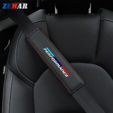 2x Leather Seat Belt Cover Shoulder Pad For BMW 1 3 4 5 Series X1 X2 X3 X4 X5 X6 picture