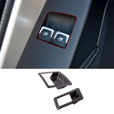 Fits Corvette C7 2014-2019 Carbon Fiber Door Window Lift Switch Frame Cover Trim picture