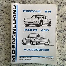 Vintage 1980s Porsche 914 Parts & Accessories Catalog Mid Engineering Daytona FL picture