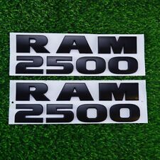 2pcs R-A-M 2500 Left and Right Fender Nameplate Emblem 68210905AA (Matte Black) picture