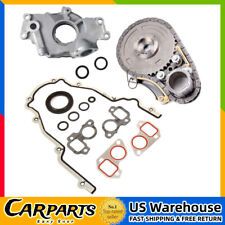 Oil Pump & Gaskets & Timing Chain Kit Fits 2007-2013 Chevy GMC LS 4.8L 5.3L 6.0L picture