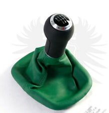 New EURO VW Golf Jetta Mk4 Color Concept Chrome Green Leather 6 speed Shift Knob picture