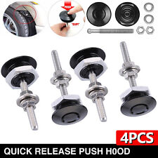 4PCS Quick Release Hood Push Button Bonnet Pins Lock Clip Car Bumper Latch Kit picture
