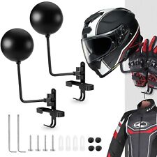 2 Pack Motorcycle Helmet Holder with Double Hook and Gloves Holder 180 Degree picture