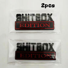 2X 3D Car SHITBOX EDITION  Chrome Emblem Decal Badge Stickers for GM Truck New picture