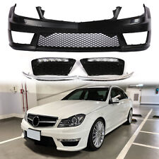 Fit 12-15 Benz W204 C-Class C250 C300 C350 AMG Style Front Bumper W/ DRL W/O PDC picture