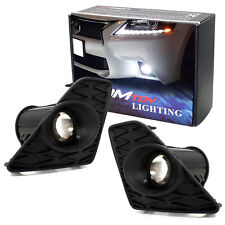 White TRD 15W Projector LED Fog Light Kit For 2013-15 Lexus GS w/ F-Sport Bumper picture