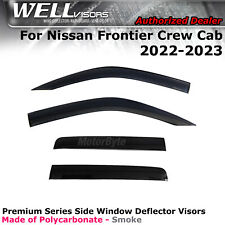 WELLvisors Premium Series For 22-24 Nissan Frontier Crew Cab Visors Smoke Tint picture