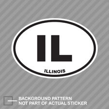 Illinois State Oval Sticker Decal Vinyl IL picture