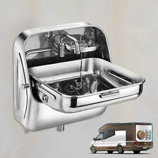 for Caravan Boat RV 304 Stainless Steel Folding Portable Sink With Sink Faucet  picture