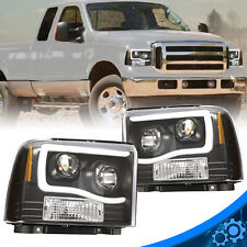 LED DRL Projector Headlights Fit For 2005-07 Ford F250 F350 F450 F550 Super Duty picture