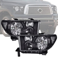 Fit For 07-13 Toyota Tundra 08-17 Sequoia Clear Corner Black Housing Headlights picture