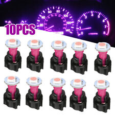 10x T5 Purple Car Instrument Panel Cluster LED Dash Light Bulbs W/ Twist Sockets picture