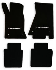 NEW 1982-1992 Camaro Floor Mats Black Carpet Embroidered Script Silver set of 4 picture