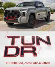 Black Red Domed Emblem Fit TOYOTA 2022 2023 TUNDRA Front Grill Letters picture
