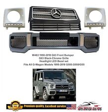 G63 Front Bumper Cover Kit + Grille + Covers Led G-Wagon AMG G65 1990-2018 New picture