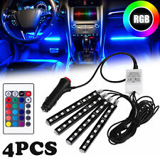 4X RGB LED Lights Car Accessories Interior Floor Decor Atmosphere Strip Lamp picture