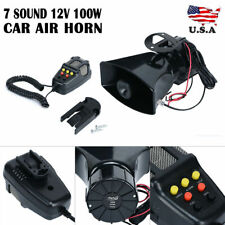 100W 12V 7 Sound Loud Car Alarm Fire Horn Siren PA Speaker MIC System picture
