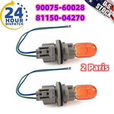 2x For Toyota Headlight Turn Signal Corner Light Socket W/ Connector 90075-60028 picture