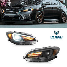 Front LED Projector Headlights Lamps For 2015-2020 Subaru WRX One Pair New Style picture