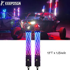 2x For Can-am X3 1FT RGB Fat Spiral Whip Light Music Chasing Turn Signal Brake picture
