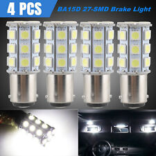 4x Super Bright BA15D 27-SMD LED Interior RV Camper Trailer Light Bulb White 12V picture