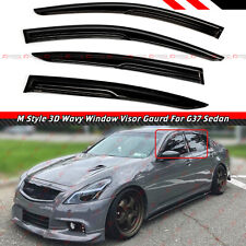 FOR 07-15 INFINITI G35 G37 SEDAN JDM MUGEN STYLE 3D WAVY WINDOW VISOR RAIN GUARD picture