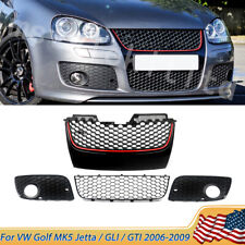 Badgeless Front Honeycomb Grille Set For 2006-2009 VW Golf MK5 Jetta GLI GTI picture