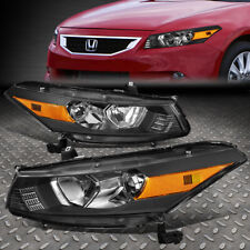 FOR 08-12 HONDA ACCORD COUPE BLACK/AMBER CORNER PROJECTOR HEADLIGHT HEAD LAMPS picture