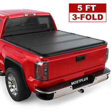 3 Fold 5FT Hard Truck Bed Tonneau Cover For 2015-2024 Chevy Colorado GMC Canyon picture
