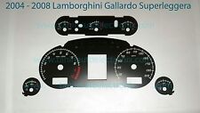 2004 - 2008 Lamborghini Gallardo Superleggera Speedometer Gauge Overlay Black picture