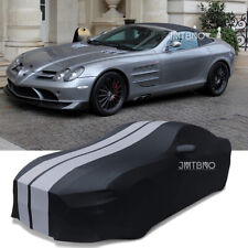 For Mercedes-Benz SL55 AMG SLR Stain Stretch Indoor Black & Grey Line Car Cover picture