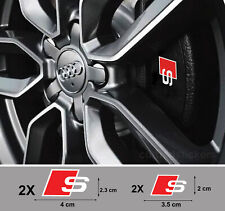 4PCS Audi S White Brake Caliper Decal Stickers fits Audi S line S3 S4 S5 S6 S8 picture