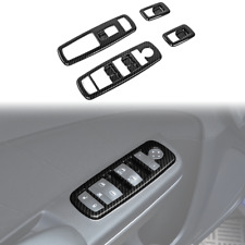 4PCS Window Lift Switch Panel Cover Trim for Dodge Ram 1500 2010-17 Carbon Fiber picture