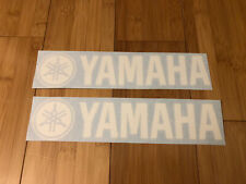 Yamaha Logo 9” Sticker (set Of 2) White Vinyl Motorbike ATV MX Dirtbike Decal picture