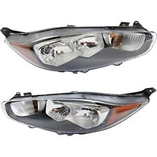 Headlight Set For 2014-19 Ford Fiesta With Amber Turn Signal Left and Rigth CAPA picture