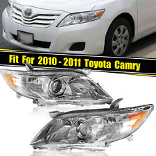 Left&Right Headlights For 2010-2011 Toyota Camry Sedan Chrome Clear Reflector picture