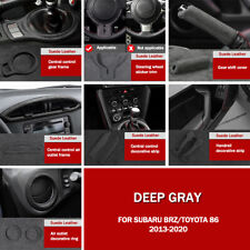 Deep Gray Suede Leather Warp Interior Trim Cover For Toyota GT86 FRS Subaru BRZ picture