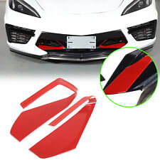 Red Front Side Air Intake Vent Grille Cover Trim For Corvette C8 20-24 picture